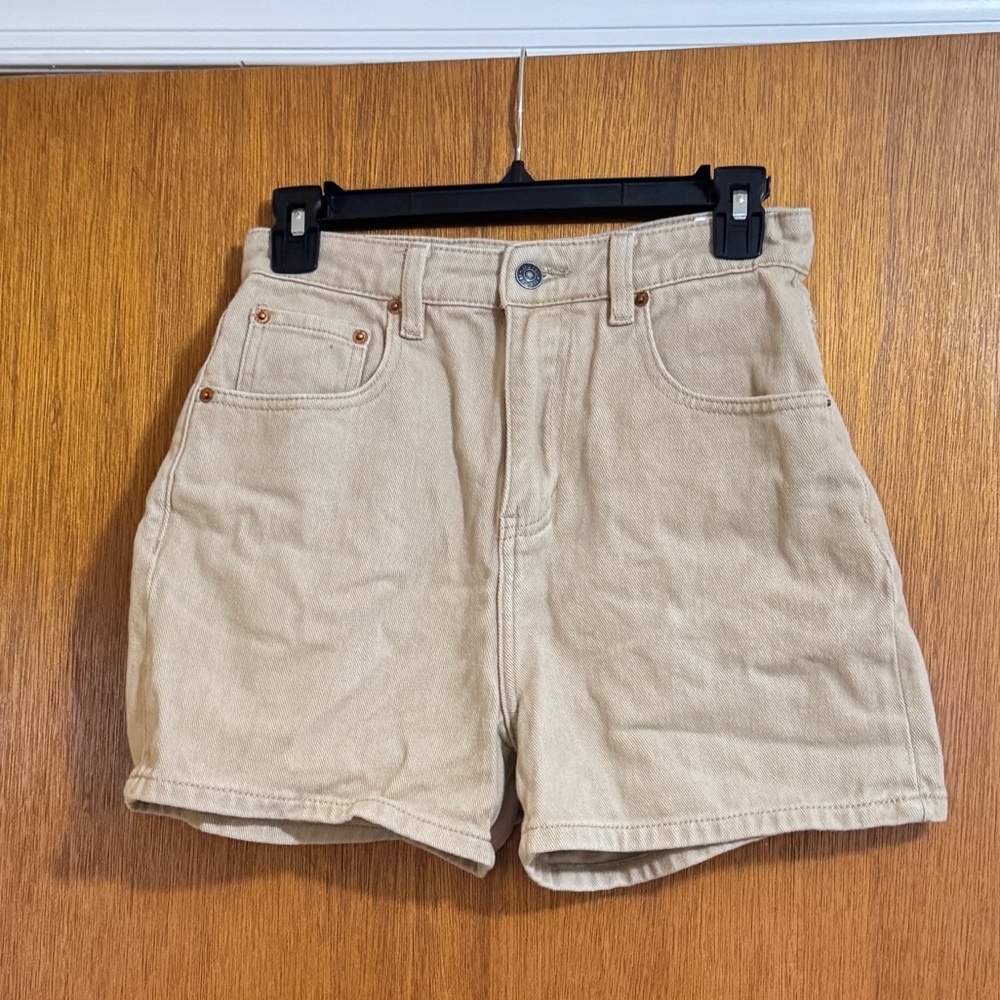 MOTEL ROCKS KHAKI DENIM SHORTS